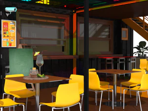container coffee shop 3D Model