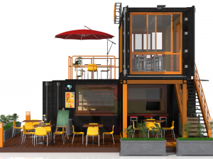 container coffee shop 3D Model