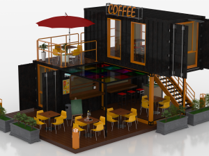 container coffee shop 3D Model
