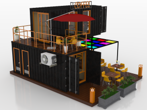 container coffee shop 3D Model