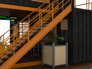 container coffee shop 3D Model