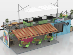 container ice cream shop 3D Model