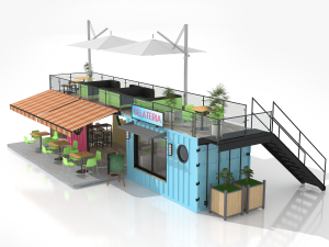 container ice cream shop 3D 모델