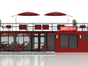 bar de vinos contenedor Modelo 3D