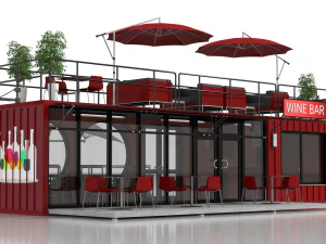 bar de vinos contenedor Modelo 3D
