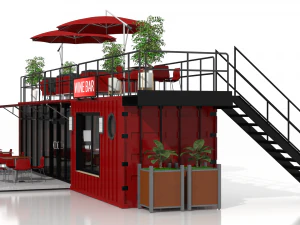 bar de vinos contenedor Modelo 3D