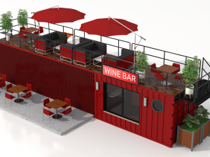 container wine bar Modelo 3D