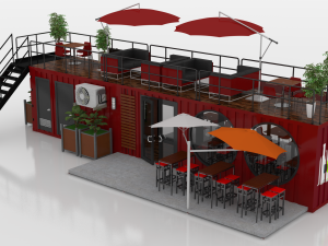 container wine bar Modelo 3D