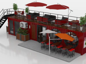 bar de vinos contenedor Modelo 3D