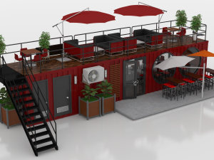 container wine bar Modelo 3D