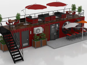 bar de vinos contenedor Modelo 3D