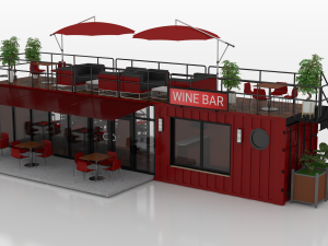 container wine bar Modelo 3D