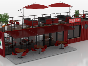 container wine bar Modelo 3D