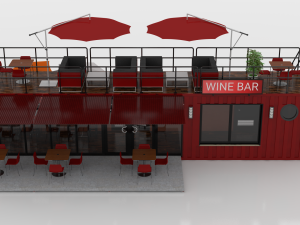 container wine bar Modelo 3D