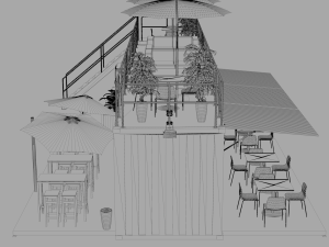 container wine bar Modelo 3D