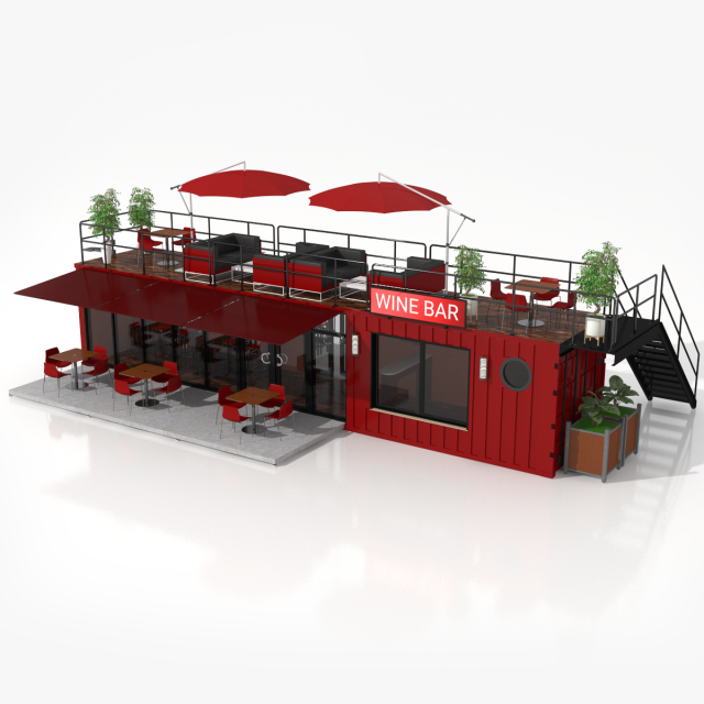 container wine bar Modelo 3D .c4d .max .obj .3ds .fbx .stl .blend 