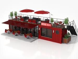 container wine bar 3D मॉडल