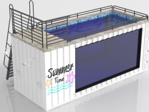 集装箱游泳池 3D 模型
