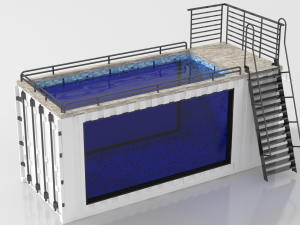 container swimming pool 3D-Modell