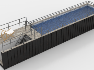 container swimming pool 3D 模型