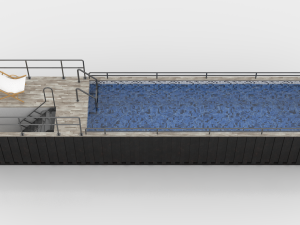 container swimming pool 3D 模型