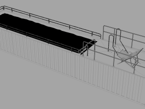 container swimming pool 3D 模型