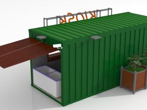 container retail kiosk 3D-Modell