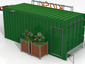 container retail kiosk 3D-Modell