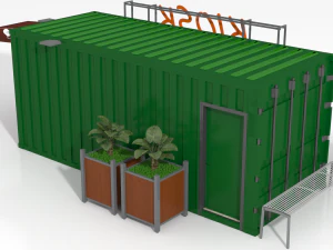 container retail kiosk 3D Model