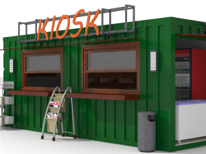 container retail kiosk 3D-Modell