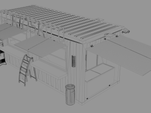 container retail kiosk 3D-Modell