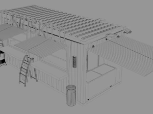 container retail kiosk 3D Model