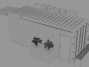 container retail kiosk 3D-Modell