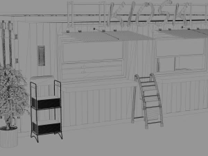 container retail kiosk 3D Model