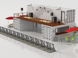 container portable scene 3D Model