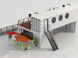 container portable scene 3D Model