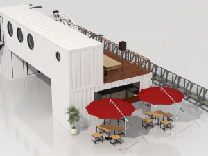 container portable scene 3D Model
