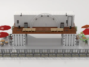container portable scene 3D Model