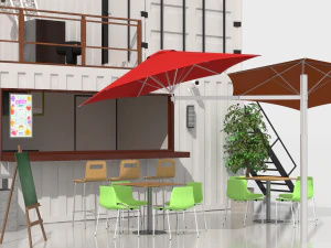 container portable scene 3D Model
