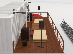 container portable scene 3D Model