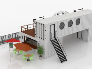 container portable scene 3D Model