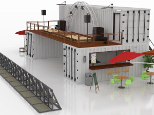 container portable scene 3D Model