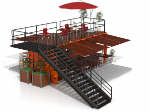 container coffee stand 3D Модель