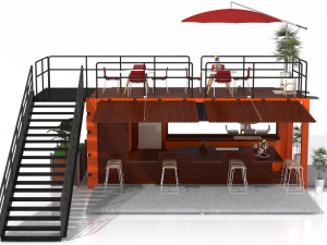 container coffee stand 3D Модель