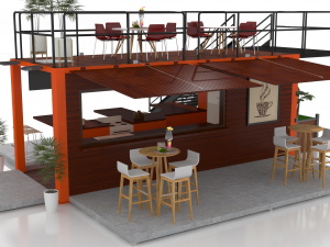 container coffee stand 3D Модель
