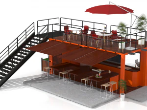 container coffee stand 3D Model