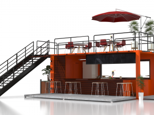container coffee stand 3D Модель