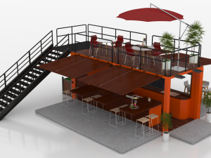 container coffee stand 3D Модель