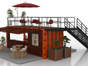 container coffee stand 3D Модель
