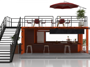 container coffee stand 3D Модель